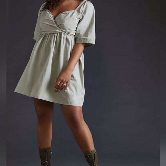 Anthropologie Forever That Girl Ruched Babydoll Mini Dress (XL) - Picture 4 of 9